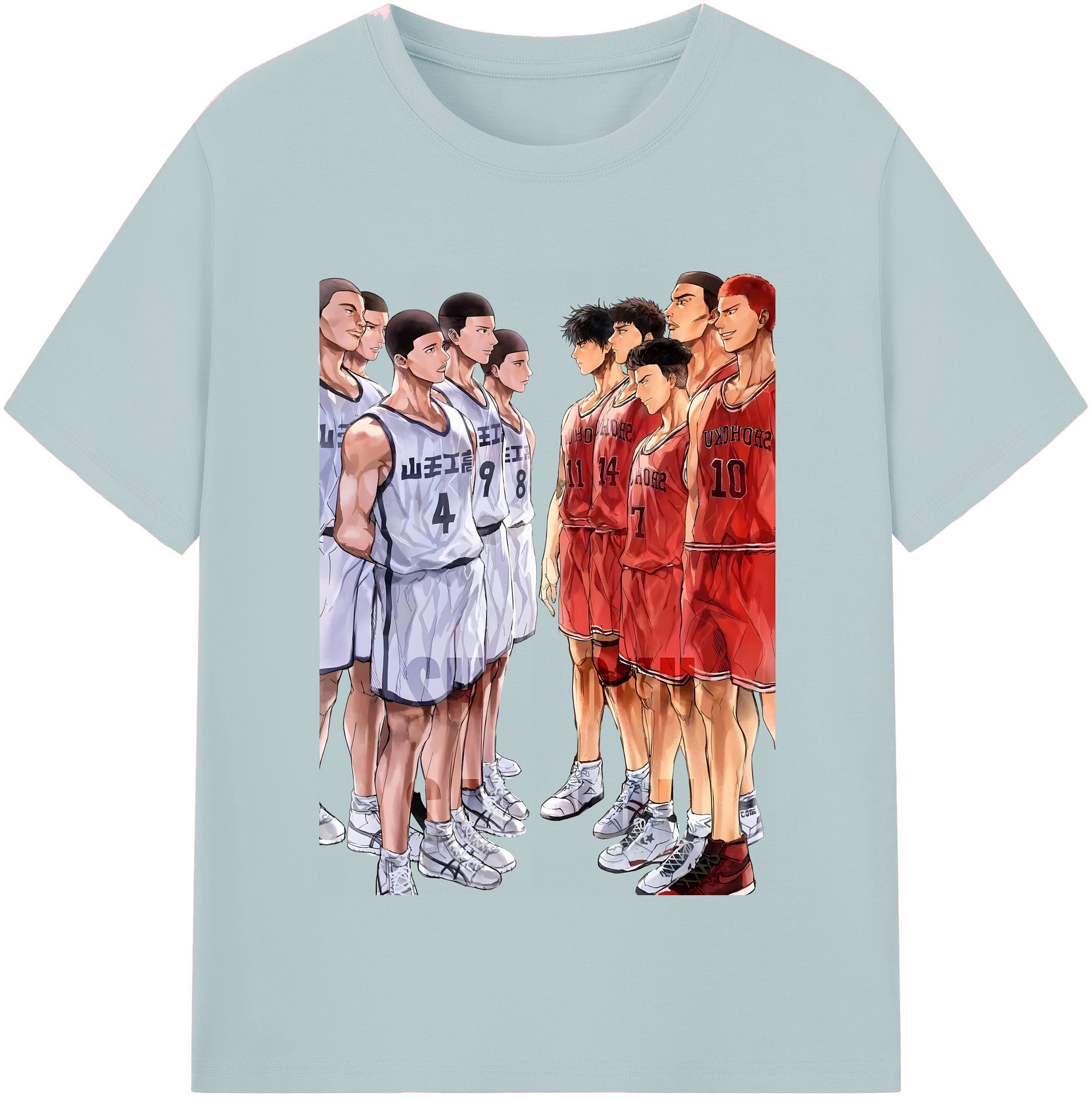 SLAM DUNK／スラムダンク 綿100％半袖Tシャツ（フロントプリント）
